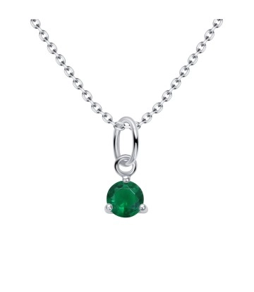 May Birthstone Silver Necklace SPE-5714